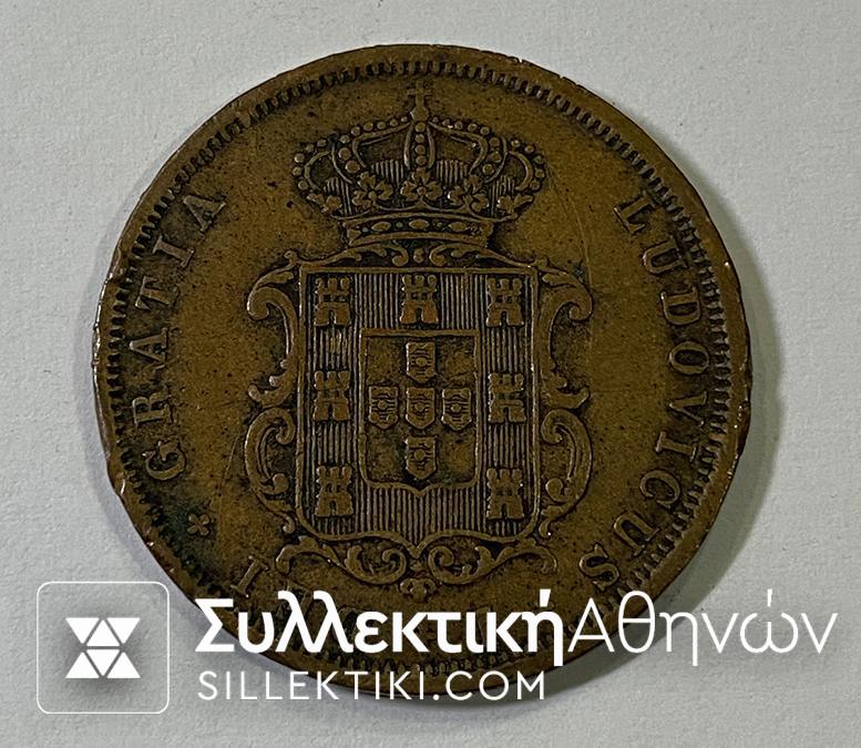 PORTUGAL 5 Reis 1867 VF